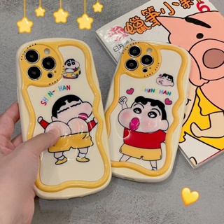 💖New💖iPhone 14 13 12 11 Pro Max เคส for เคสไอโฟน11 น่ารัก บางเบาพกพาง่าย การ์ตูน เครยอนชินจัง 3D สามมิติ ซิลิก้าเจล Case