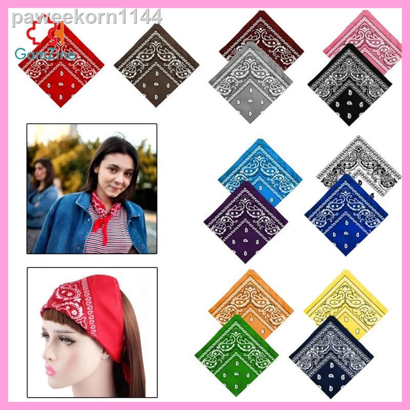 [lzdxwcke2] Novelty Cotton Paisley Cowboy Bandana Head Wrap Neck Scarf Handkerchief Red