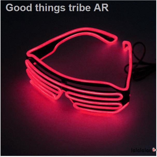 Hot Neon LED Light Up Shutter EL Wire Glasses Glow