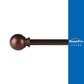 HomePro รางเหล็ก ยืดหด BALLOON 110-210 ซม. สีน้ำตาล แบรนด์ HLS