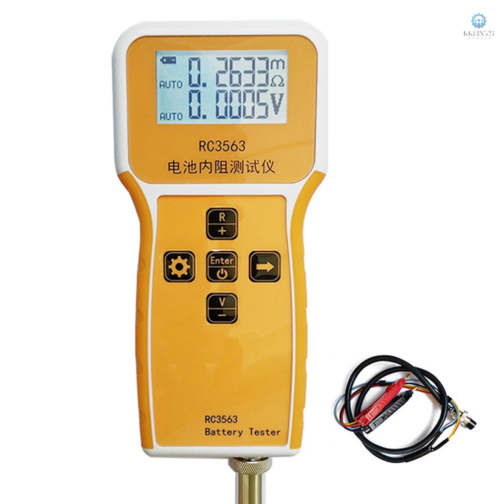 ✠♀RC3563 200Ω 100V Handheld Portable Battery Internal Resistance Voltage Tester 3-digit Display Battery Tester High-prec