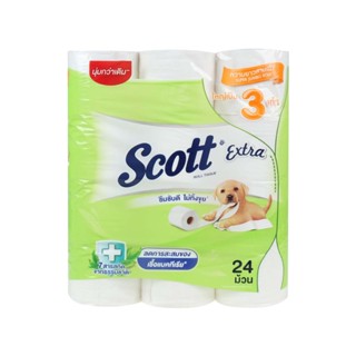 THE RICH BUYER SCOTT Extra Jumbo กระดาษชำระ 24 ม้วน กระดาษชำระ ที่ใส่กระดาษชำระ ที่ใส่กระดาษทิชชู่