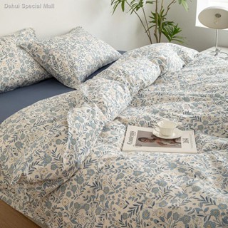 【Pure Cotton】Bedding Set Fashion Floral Cotton Bedsheet 3pcs/4pcs Cadar Patchwork Single/Queen/King Size