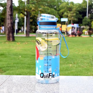 hot○Quifit ขวดน้ํา ลายซานตาคลอส Tritan 1.3 ลิตร และ 2 ลิตร ปลอด BPA ของขวัญคริสต์มาส สําหรับเด็ก