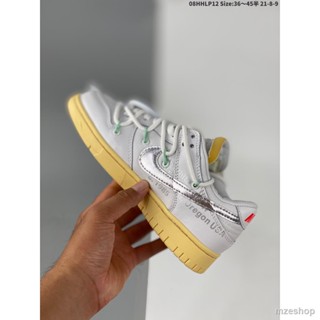 ✱∏[สูง] Off-White X Nike SB Dunk Low รองเท้าลำลองส้นเตี้ยรองเท้าผ้าใบ