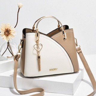 เทรนด์ใหม่เกาหลีรุ่น Contrast Capacity แฟชั่นกระเป๋าถือผู้หญิงกระเป๋าถือ Crossbody Bag