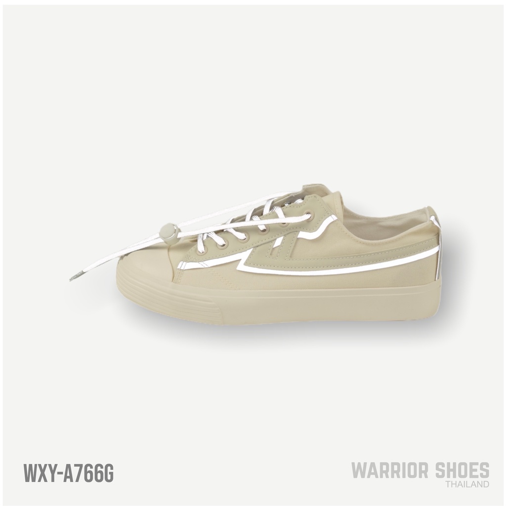 ✐Warrior shoes รองเท้าผ้าใบ รุ่น WXY-A766G สี White/ Grayรองเท้าผ้าใบผู้ชาย