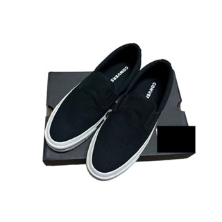 ♞พร้อมส่ง Converse One Star Slip On blackรองเท้าผ้าใบ