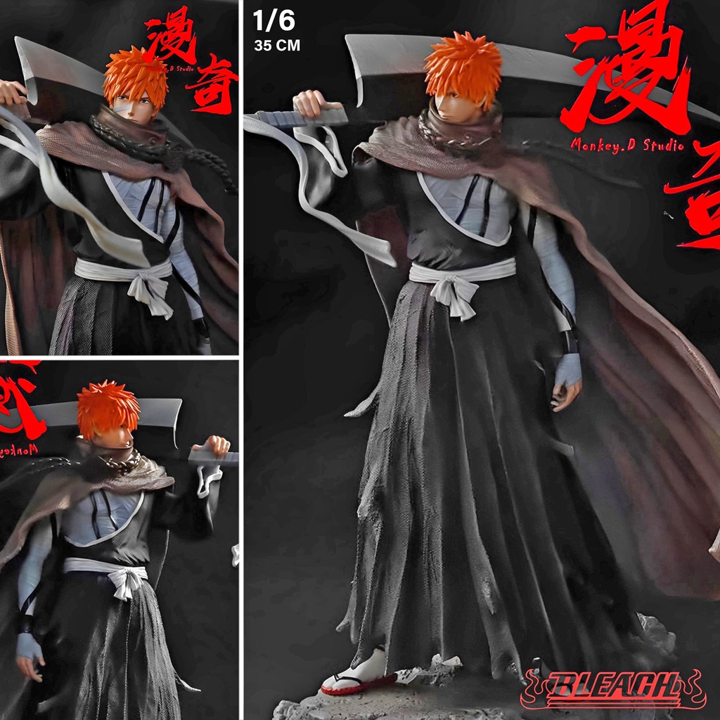 ฟิกเกอร์ Monkey D Studio Bleach บลีช บีท เทพมรณะ Kurosaki Ichigo คุโรซากิ อิจิโกะ 1/6 H 35 cm Kimono