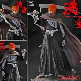 ฟิกเกอร์ Monkey D Studio Bleach บลีช บีท เทพมรณะ Kurosaki Ichigo คุโรซากิ อิจิโกะ 1/6 H 35 cm Kimono Resin Statue โมเดล