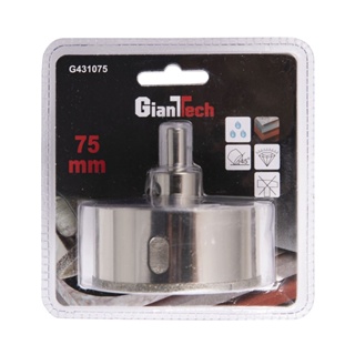 GIANTTECH ดอกโฮลซอว์เจาะกระเบื้อง 75 มม. รุ่น G431075 ขนาด 7.5 x 7.5 x 7.2 ซม. สีเงิน