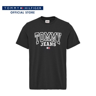 Tommy Hilfiger เสื้อยืดแขนสั้นผู้ชาย รุ่น DM0DM16831 BDS - สีดำ