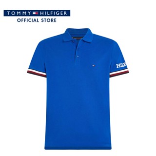 Tommy Hilfiger เสื้อโปโลผู้ชาย รุ่น MW0MW31549 C66 - สีน้ำเงิน