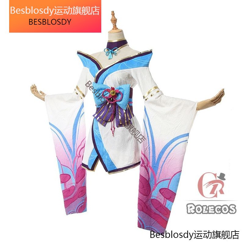 LOL บัววิญญาณcosบริการ ปีศาจจิ้งจอกเก้าหางcosplayวิกผมเสื้อผ้าพร้อมส่ง【6สำหรับ15Day After】 06YM