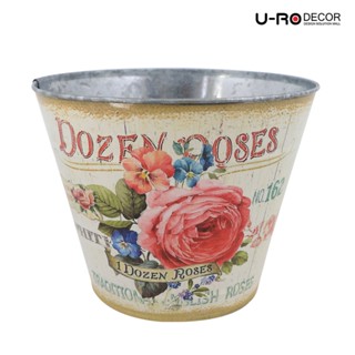 U-RO DECOR กระถางดอกไม้ รุ่น DOZEN ROSE-L (โดเซ็น โรส-แอล) ขนาด Dia 19.5 x H 15 cm. กระถางต้นไม้ flower pot ของตกแต่งบ้าน