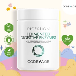 CODEAGE Fermented Digestive Enzymes - 90 Capsules 🍀เอ็นไซม์ 14 ชนิด โพรไบโอติกส์ 4 สายพันธุ์ ช่วยย่อยอาหาร บำรุงลำไส้🍀