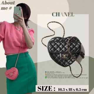 Chanel ชาแนล/กระเป๋าคู่รัก/กระเป๋าโซ่/กระเป๋าคาดเข็มขัด/กระเป๋าสะพายข้าง/สุภาพสตรี
