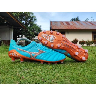 รองเท้าฟุตบอล Mizuno Morelia Iii 3 Pro Fg - Blue Curacao Galaxy สีเงิน