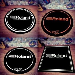 คุณภาพดี Roland Roland พรมแจ๊สกลองบันทึกเสียงสตูดิโอร็อคฉนวนกันความร้อนลดเสียงรบกวนกลองเสื่อแร็คกลองกลองแผ่นปูพื้นกันลื่น