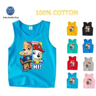 💥พร้อมส่ง💥 Paw Patrol เสื้อกล้ามเด็กผู้ชาย เด็กผู้หญิง ชุดเด็กผู้ชาย 100% COTTON  แขนกุด เสื้อผ้าเด็กผู้ชาย เสื้อกล้าม เด็กแรกเกิด