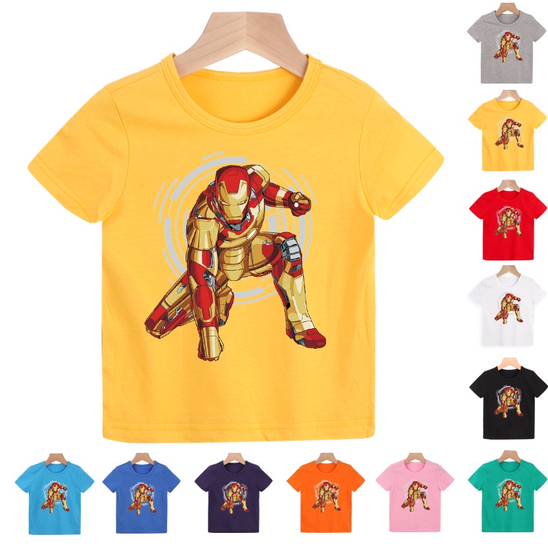 **สต็อกพร้อม**Iron Man เสื้อยืดแขนสั้นสำหรับบุรุษ 8 ตัวจาก
