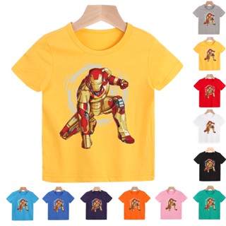 **สต็อกพร้อม**Iron Man เสื้อยืดแขนสั้นสำหรับบุรุษ 8 ตัวจาก
