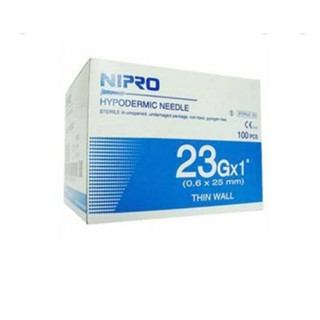 Nipro เบอร์ 23x1 นิ้ว ของแท้ (แบบยกกล่อง 100 ชิ้น)