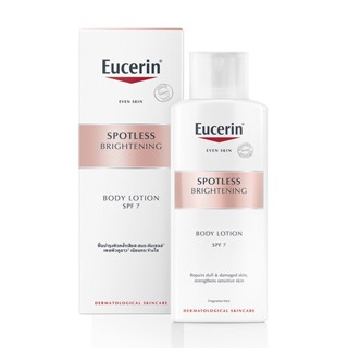 Eucerin Spotless Brightening Body Lotion SPF7 250ml ปกป้องและฟื้นบำรุงผิวกายจากความหมองคล้ำด้วยโลชั่นบำรุงผิวกาย