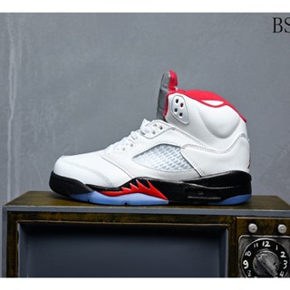 รองเท้าผ้าใบ DJ Khaled x N_ike Air Jordan 5 "Crimson Bliss" High Top AJ5 Jordan 5 Generation Joe 5 Gobang สไตล์เรโทร