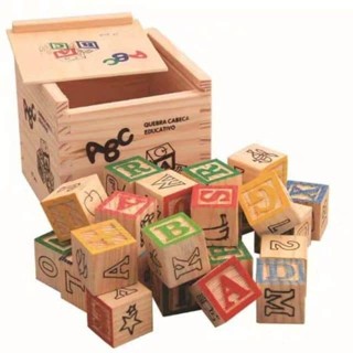 ❤❤❤🌤️🎖️BABA ABC Wooden Block Alphabet Stacking Blocks Building Educational Wood Toy Set For Kids