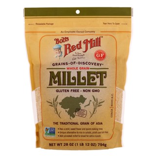 บ๊อบส์เรดมิลล์เมล็ดข้าวฟ่างกลูเตนฟรี 794กรัม  /  Bobs Red Mill Millet Whole Grain Gluten Free 794g.