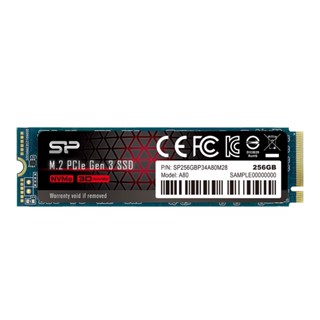 อุปกรณ์จัดเก็บข้อมูล &lt; 256 GB SSD (เอสเอสดี) SILICON POWER A80 M.2 NVMe (SP256GBP34A80M28)