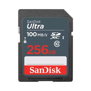 อุปกรณ์จัดเก็บข้อมูล .. 256 GB SD CARD (เอสดีการ์ด) SANDISK ULTRA SDXC (SDSDUNR-256G-GN3IN)