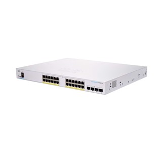 อุปกรณ์เน็ตเวิร์ค _ SWITCH (สวิตซ์) CISCO CBS250 SMART 24-PORT GE,PARTIAL POE,4x1G SFP (CBS250-24PP-4G-EU)