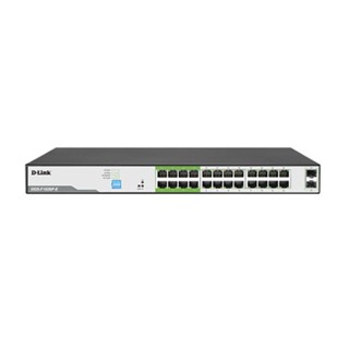 อุปกรณ์เน็ตเวิร์ค \ SWITCH (สวิตซ์) D-LINK 250M 24 PORT 1000MBPS POE SWITCH WITH 2 SFP PORTS (DGS-F1026P-E)