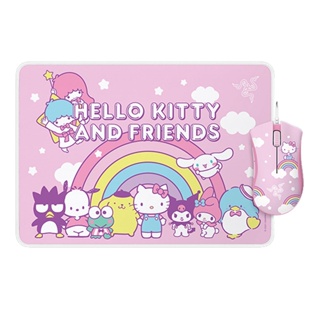 MOUSE (เมาส์) RAZER DEATHADDER ESSENTIAL + GOLIATHUS MOUSE MAT - BUNDLE HELLO KITTY AND FRIEND EDITION}