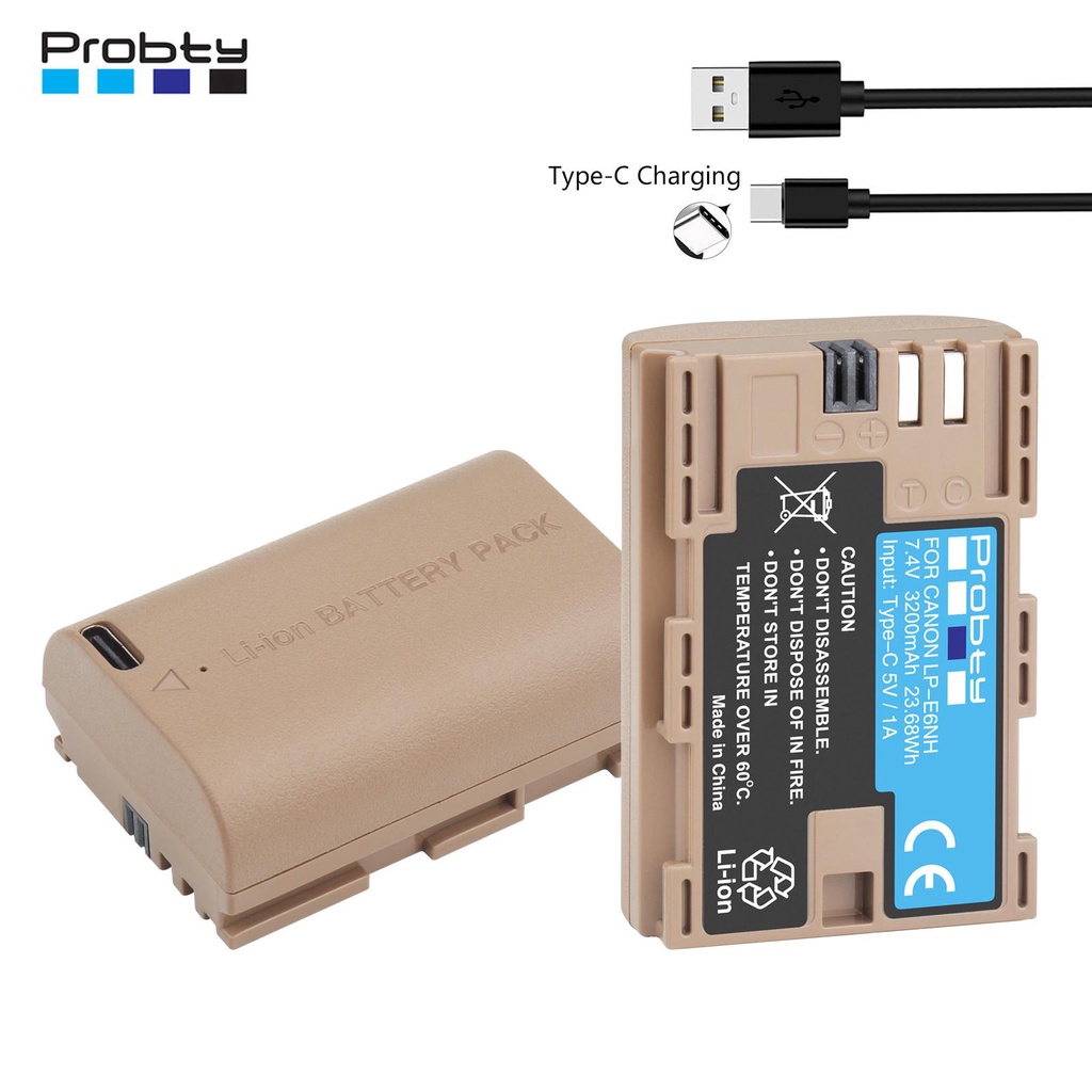 LPE6NH LP E6NH แบตเตอรี่สำหรับ Canon EOS R5 R6 5D LP-E6NH 70D 80D 5D II 7D III IV 6D 6D II 7D Mark I