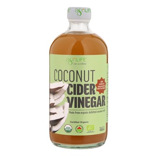 อะกรีไลฟ์น้ำส้มสายชูหมักจากน้ำกะทิไขมันต่ำ 480มล.  /  Agrilife Oraganic Coconut Cider Vinegar 480ml.