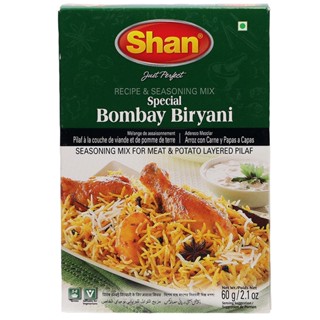 ชานเครื่องปรุงข้าวหมกเนื้อกึ่งสำเร็จรูปชนิดผง 50กรัม  /  Shan Bombay Biryani 50g.