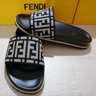 [EUR Size] FENDI รองเท้าแตะชายหาด พิมพ์ลายตัวอักษร สไตล์ยุโรป อเมริกัน ฤดูร้อน สําหรับผู้ชาย ผู้หญิง