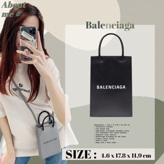 Balenciaga SHOPPING Mini Phone Bag ผู้หญิง/กระเป๋าสะพายไหล่/กระเป๋าถือ/กระเป๋าสะพายข้าง/กระเป๋าโทรศัพท์