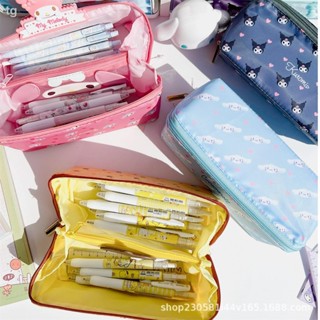 พร้อมส่ง = กระเป๋าดินสอ ขนาดใหญ่ ลาย Kawaii Cinnamoroll Melody Kulomi สําหรับใส่เครื่องเขียน