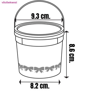 ♣(แพ็ค 20 ชิ้น)ถังโบว์เล็ก(450 ml)+หูหิ้ว+ฝา