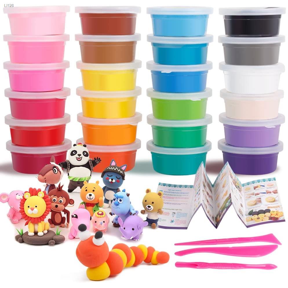 ♀♂Air Dry Clay 36/24/12 Colors Modeling Clay Set with Sculpting Tools Foam Clay DIY Toy Kits Early Education Gifts for K