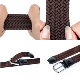 [W0091] เข็มขัด ผ้ายืดได้ ลายเชือกถัก Belts ใช้ได้ทั้งผู้ชายหญิง