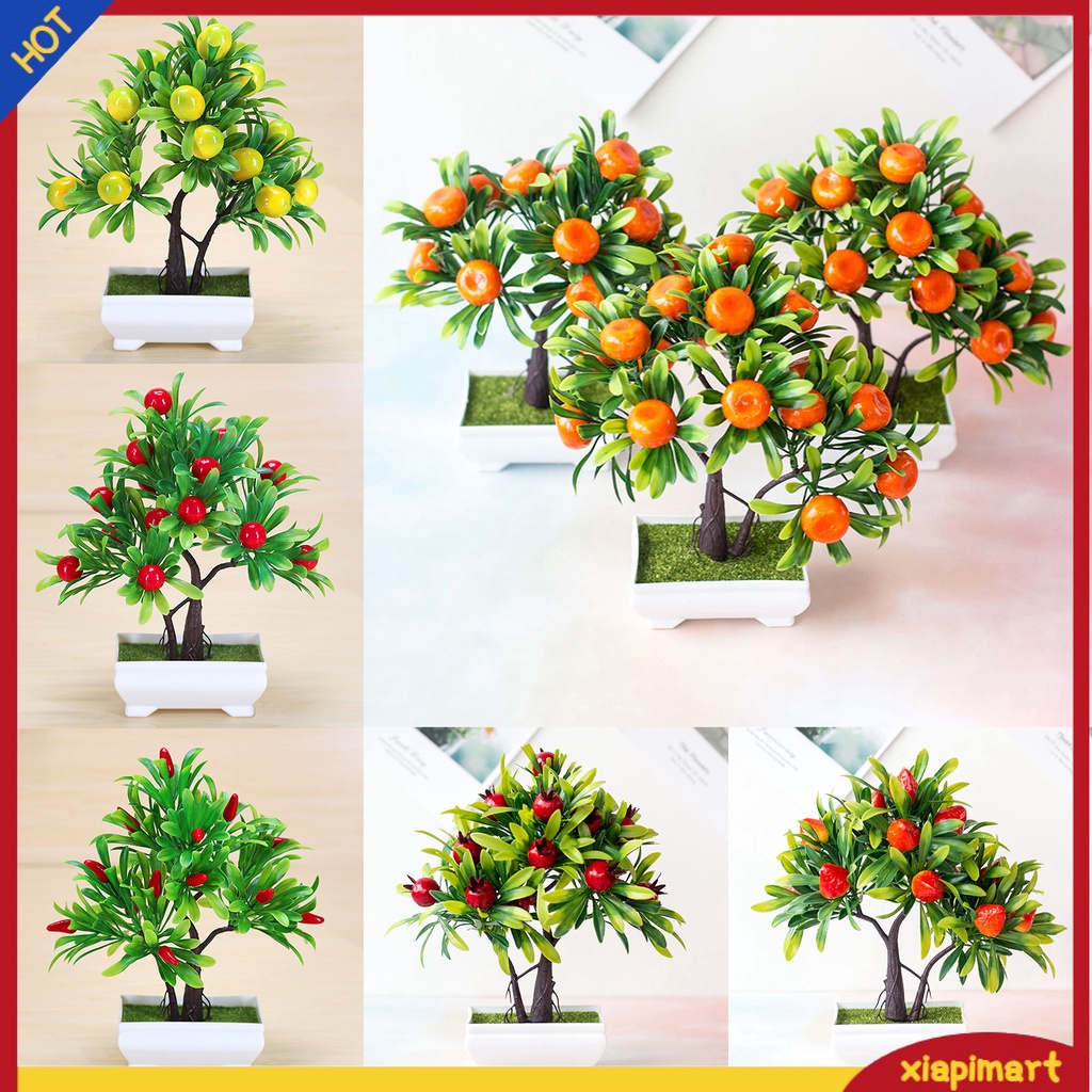 <xiapimart> ต้นไม้ประดิษฐ์สีส้มสําหรับตกแต่งบ้าน 1 ชิ้น