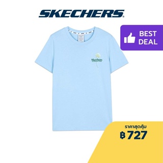 Skechers สเก็ตเชอร์ส เสื้อยืดแขนสั้น ผู้หญิง Flower Collection Short Sleeve Tee - L223W128