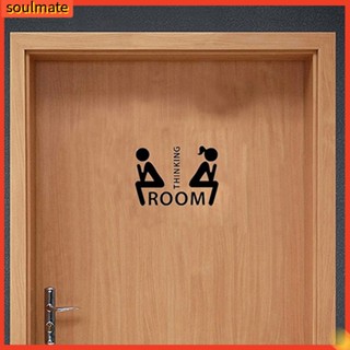 &lt;Soulmate&gt; สติ๊กเกอร์ลายผู้ชายผู้หญิงสําหรับติดตกแต่งห้องน้ําห้องสุขา