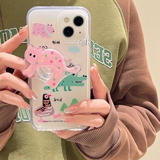 เคสโทรศัพท์มือถือ แบบใส พร้อมขาตั้ง สําหรับ Apple iPhone 14Pro 13 12 11Promax XSMAX XR 7 8P