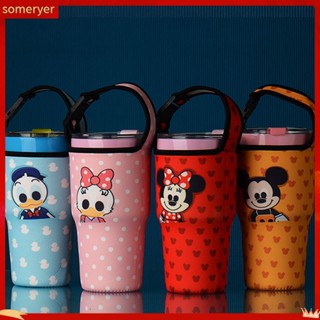 [someryer] กระเป๋าใส่เครื่องดื่มถ้วยแก้ว Yeti Rambler ลาย Mickey Bear